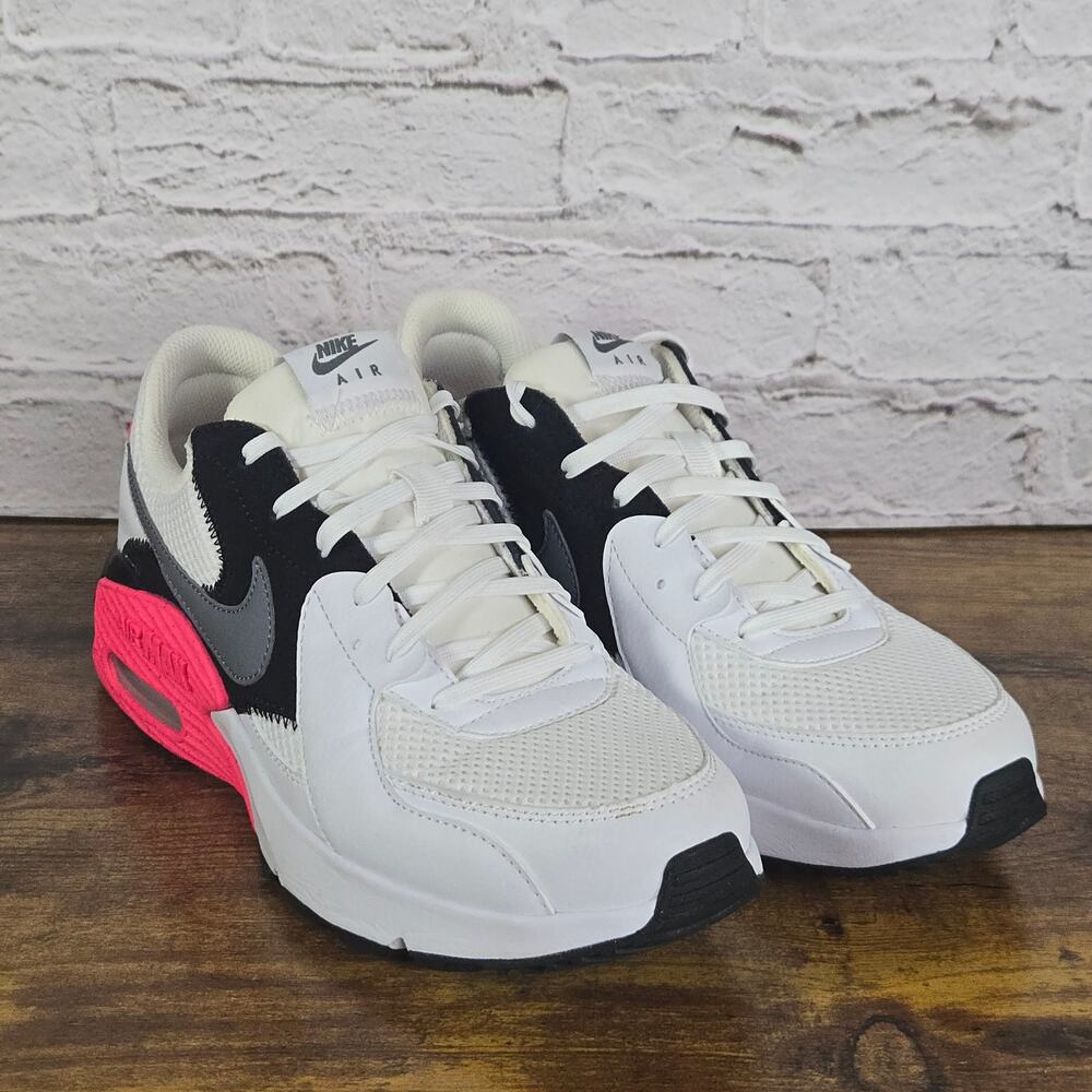 Nike Air Max Excee Women's 8.5 White Black Grey Pink Sneakers CD5432-100
